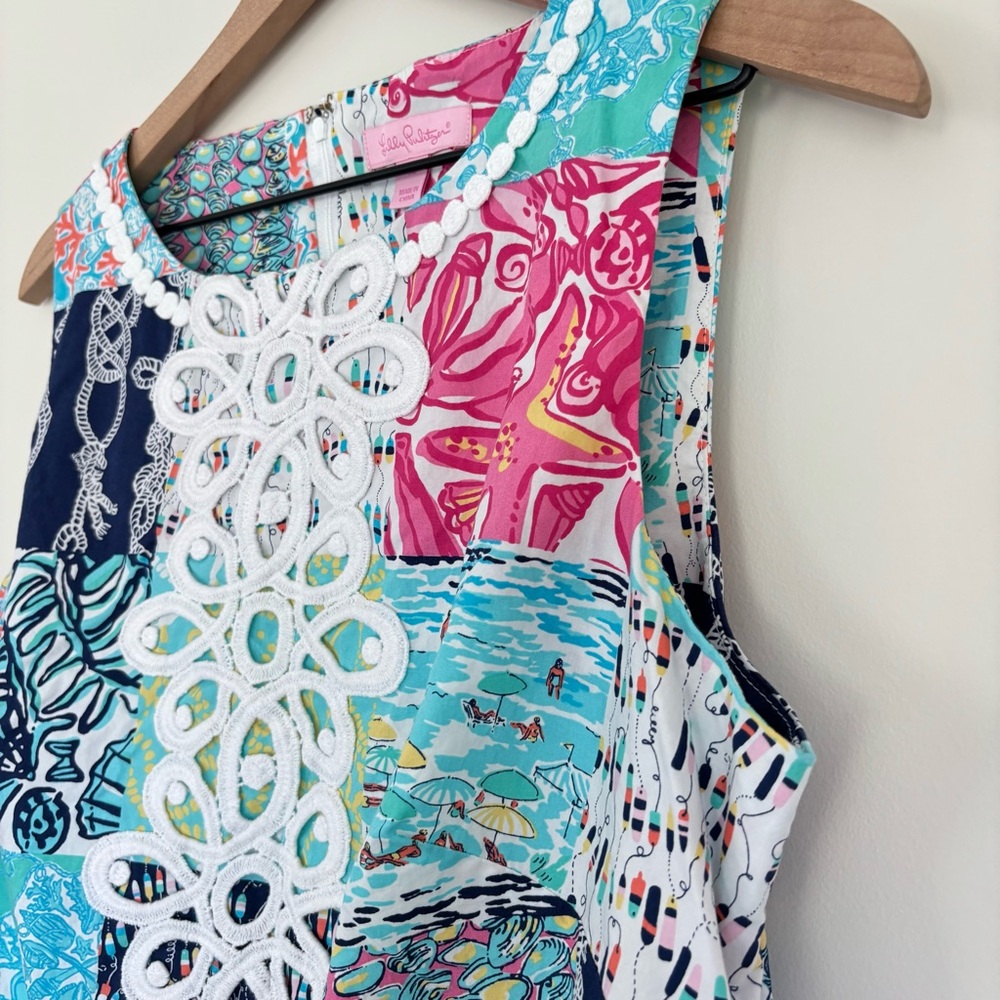 Lilly Pulitzer Sailor Patch Shift Dress 12 - Picture 5 of 11